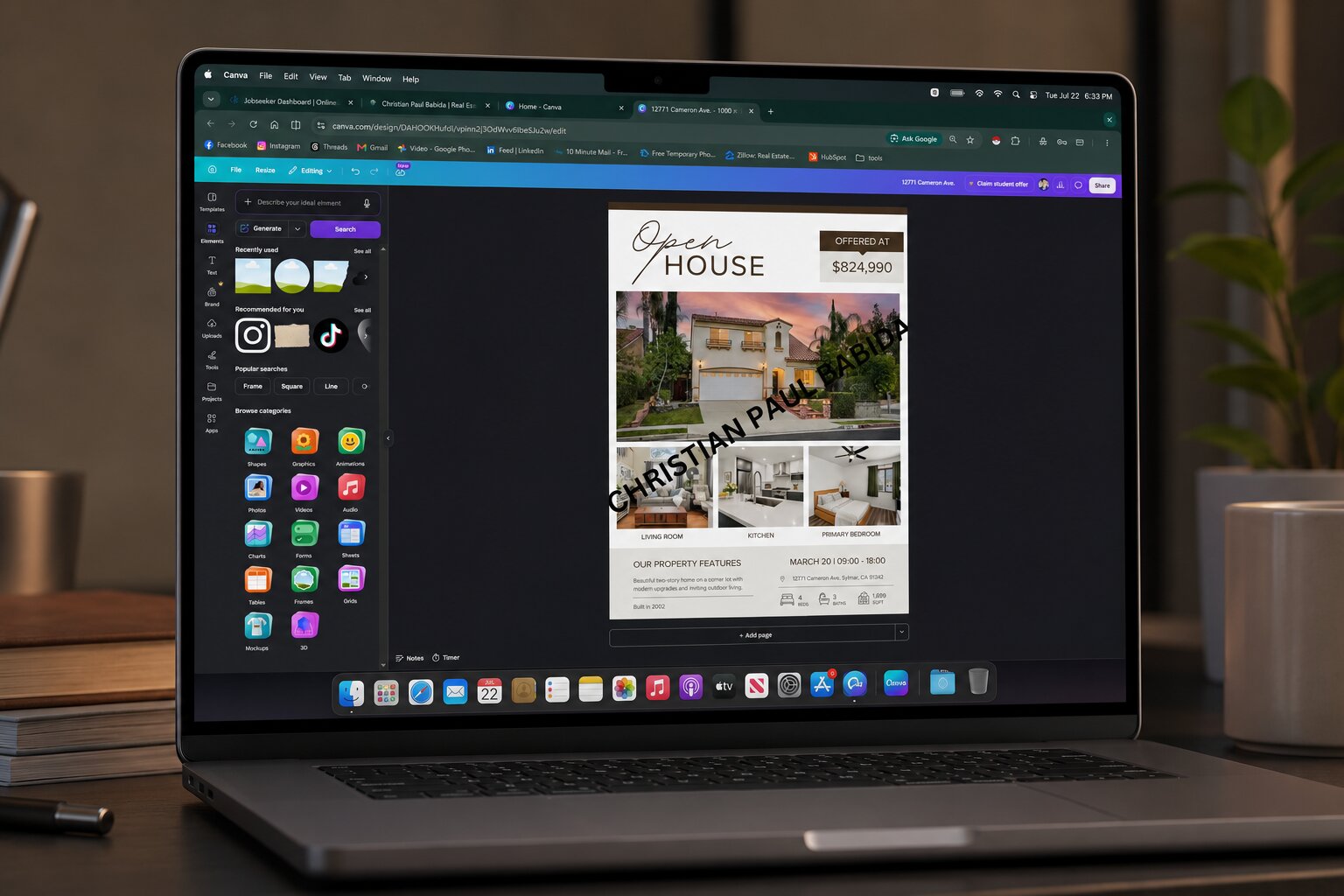 Canva property listing flyer sample